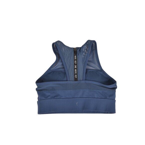 ZYIA Sports Bra Active AllStar Blue Halter Mesh Blue Zipper Back Size Small - Picture 5 of 9